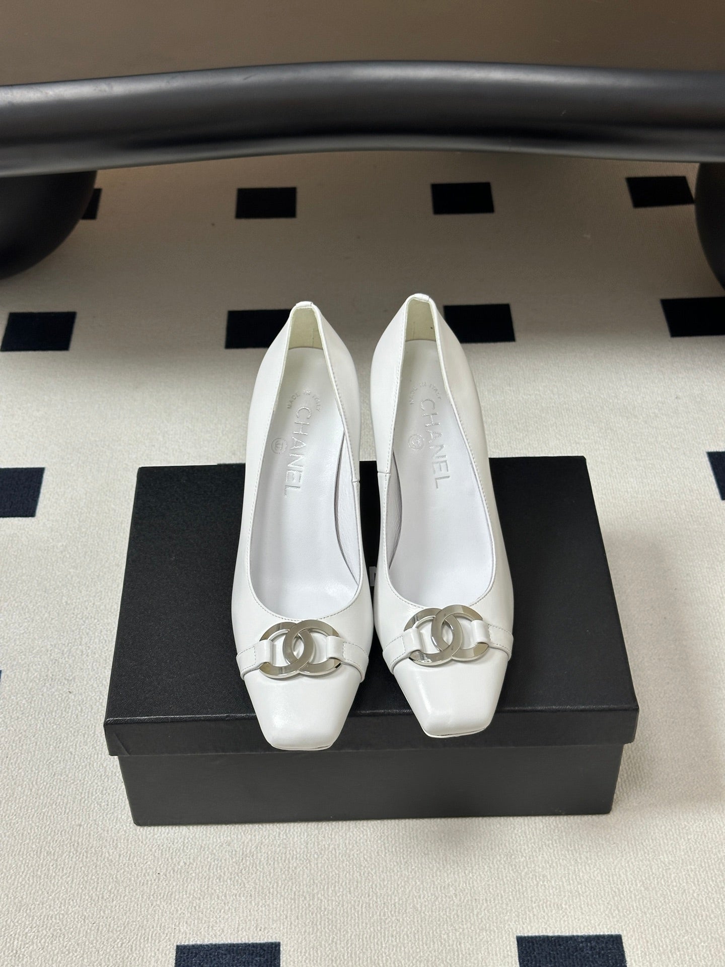 Chanel 2026 Chunky High Heels Leather Sheepskin 834665