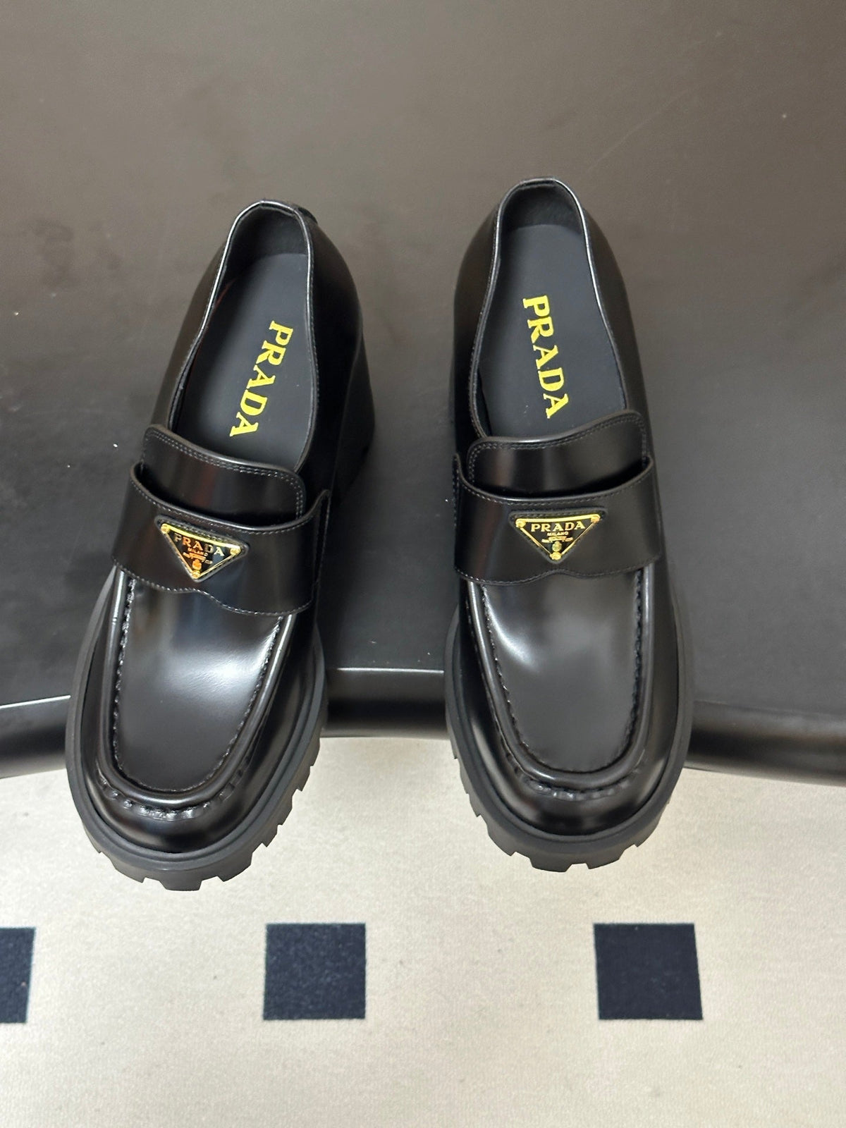 Prada 2026 Teak Loafers 85mm Cowhide 151271