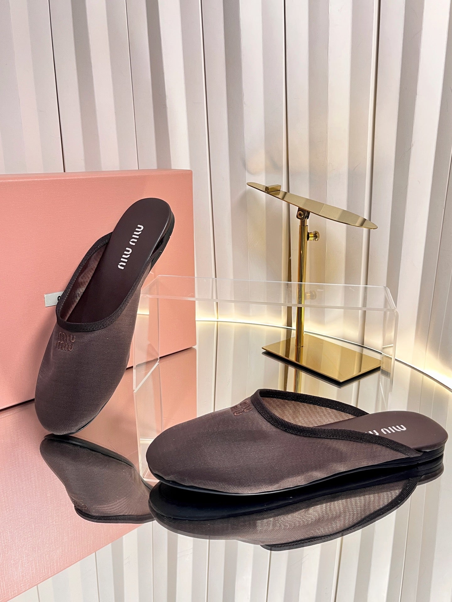 Miu Miu 2026 Flat Mule Mesh 979165