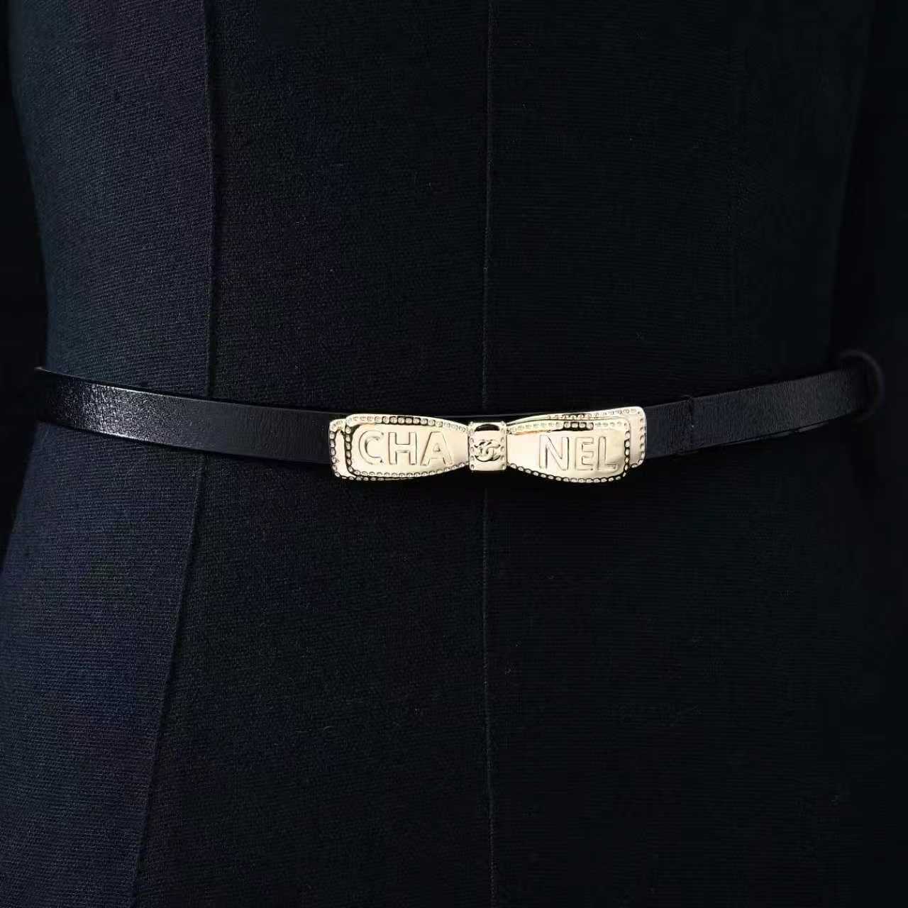 Chanel 2026 Bow Buckle Skinny Belt 15mm 200335