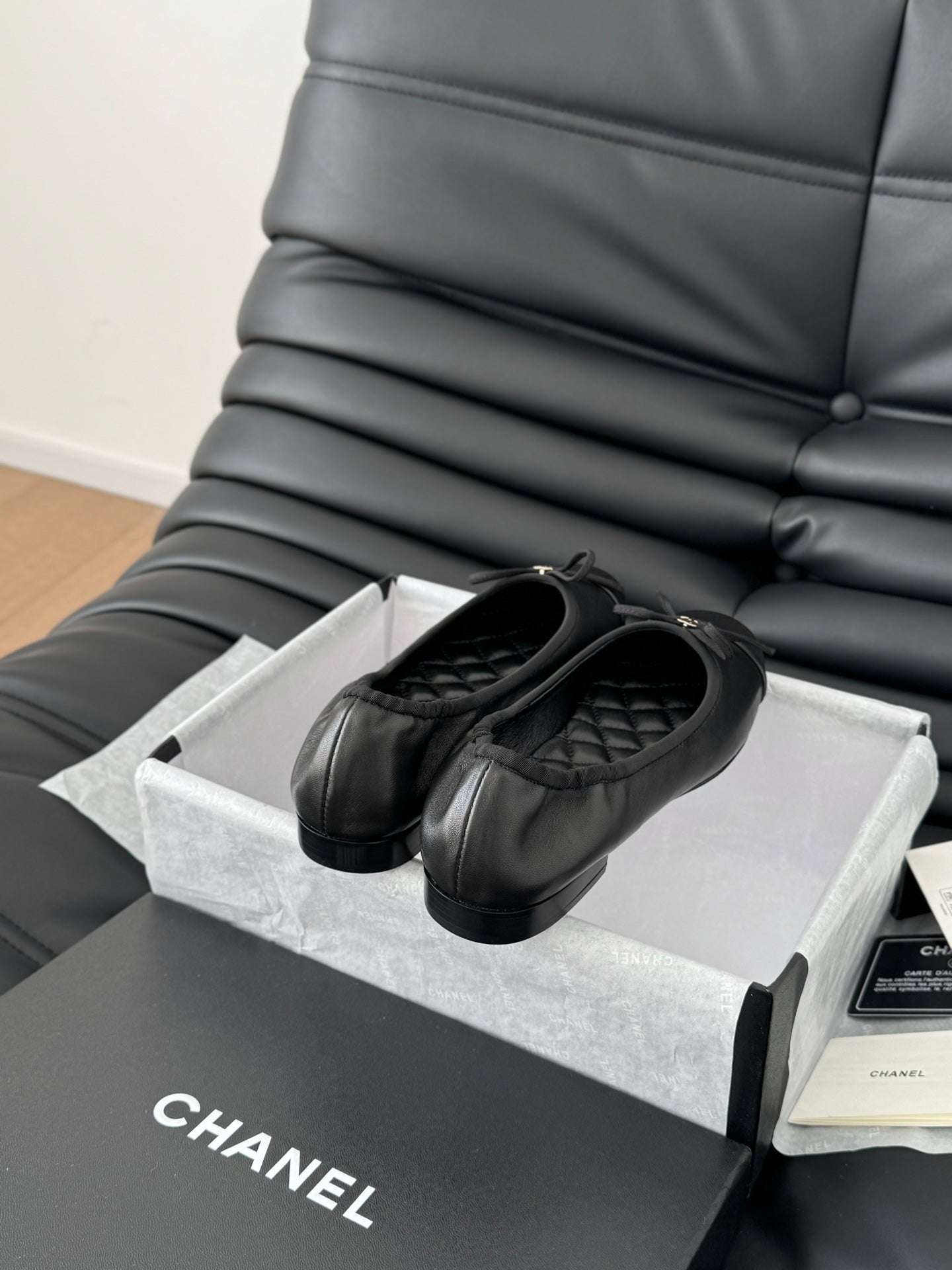 CC Ballet Flats In Black Lambskin 143534