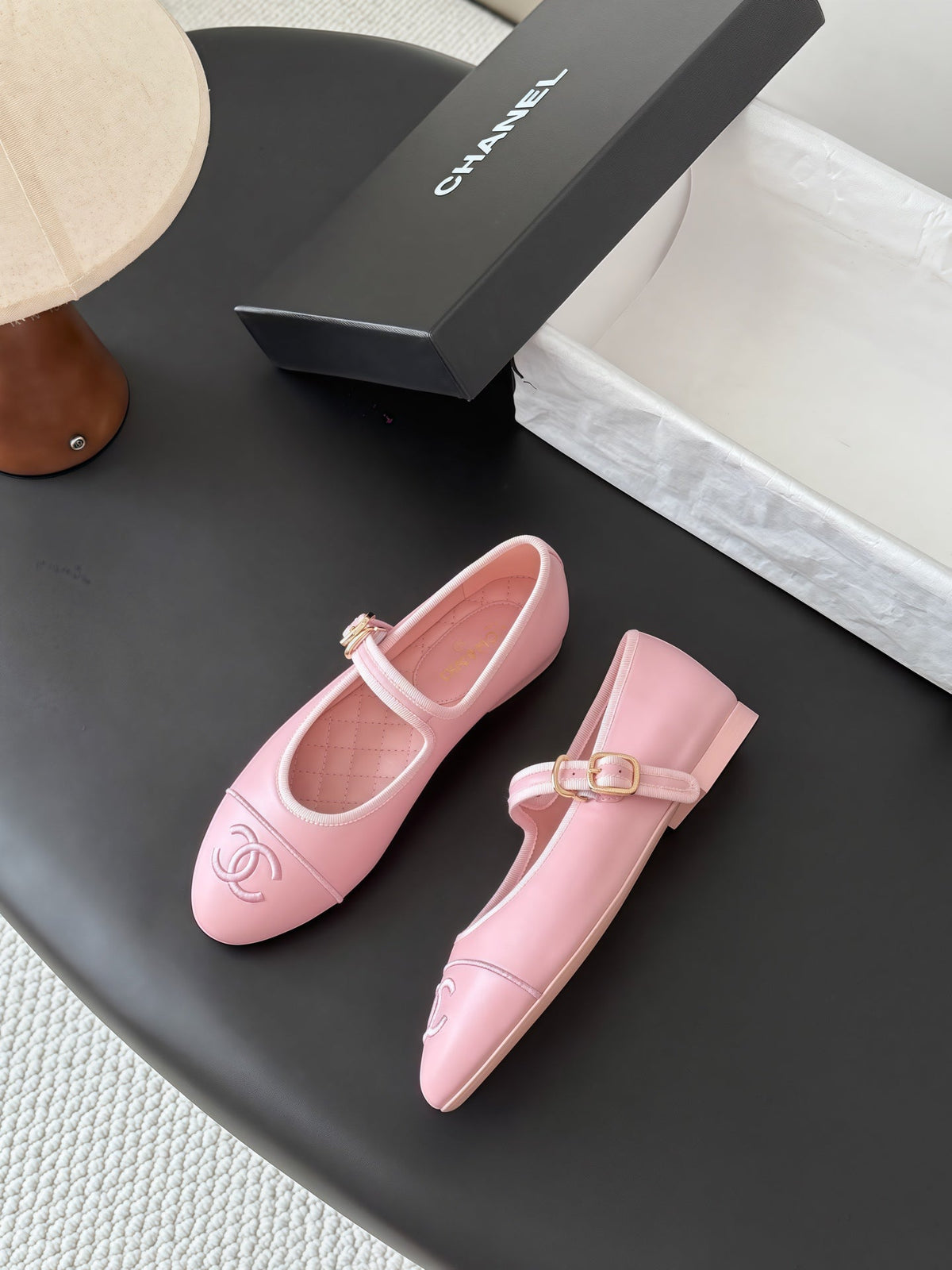 Chanel 2026 Buckle Strap Ballet Flat Leather 127903