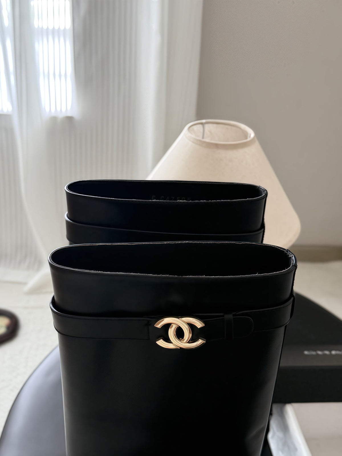 Chanel 2026 Fold-Over Boots 70mm Black Leather 127861