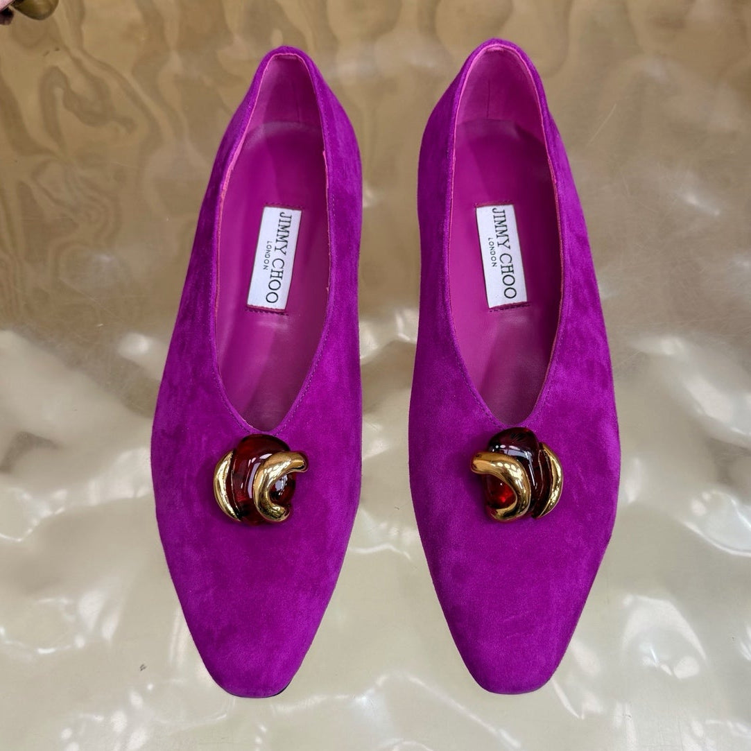 Jimmy Choo 2026 Margot Ballet Flats Suede 949807