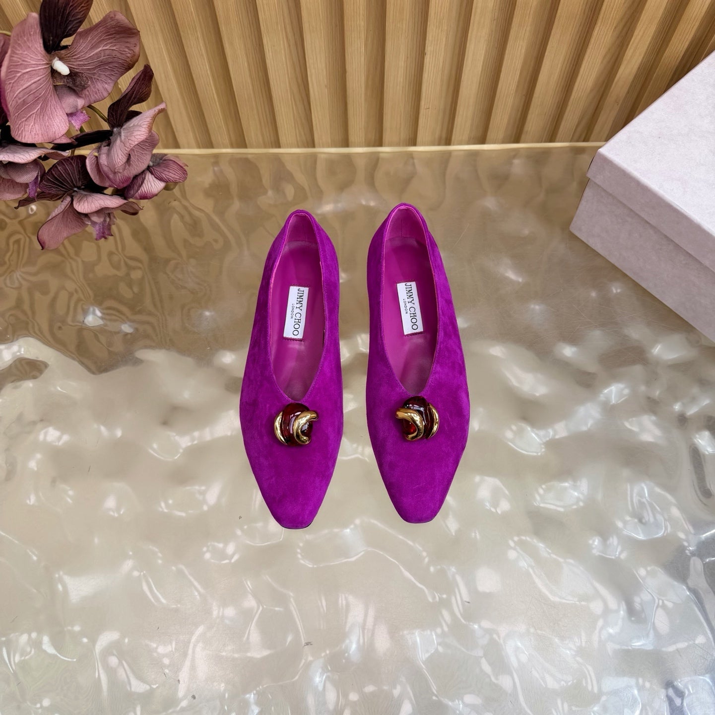 Jimmy Choo 2026 Margot Ballet Flats Suede 949807