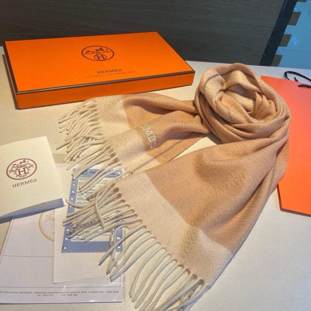 Scarf 180 CM In Beige Mix Light Beige Cashmere  398200