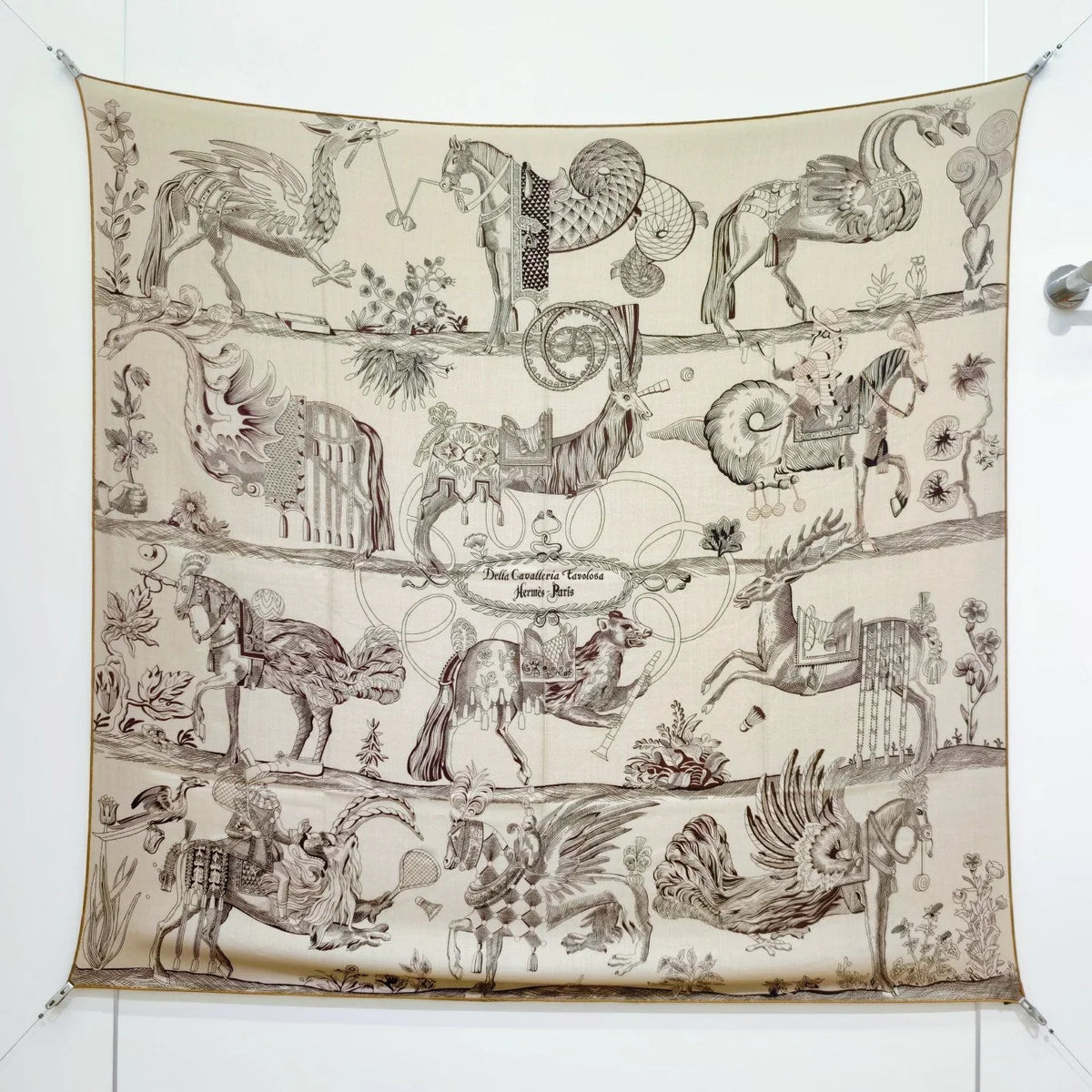 Hermes 2026 Della Cavalleria Favolosa Scarf 140cm Cashmere Silk 534752