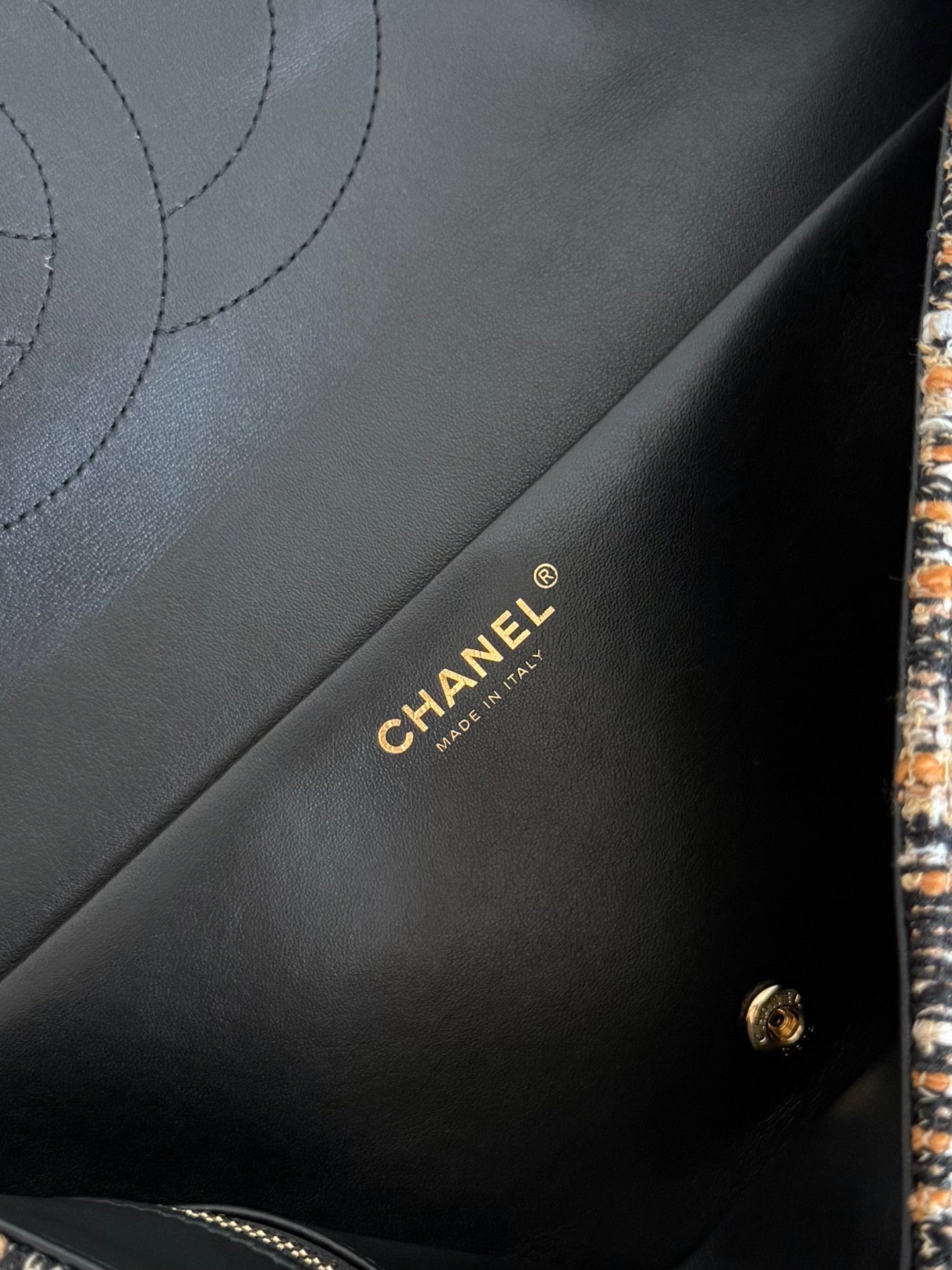 Chanel 2026 Leopard Print Flap Bag Tweed Calfskin