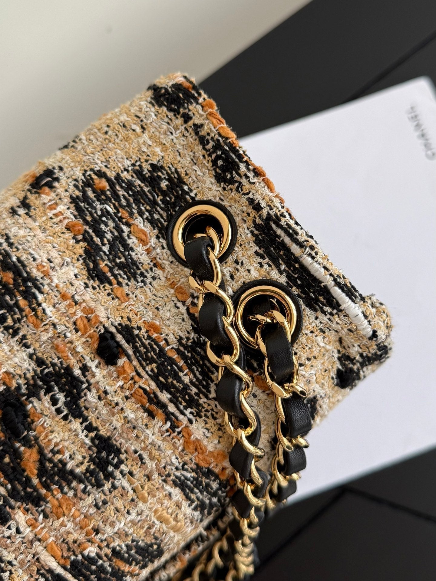 Chanel 2026 Leopard Print Flap Bag Tweed Calfskin