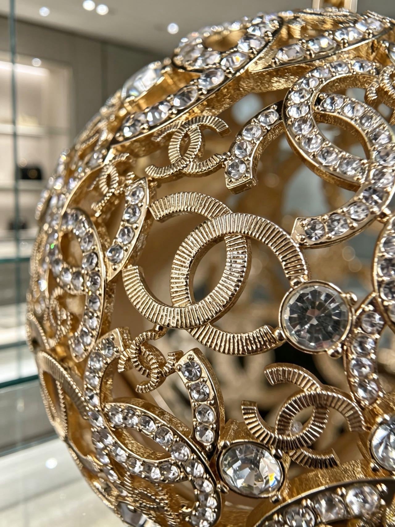 Chane 2026 Gold Openwork Spherical Evening Bag