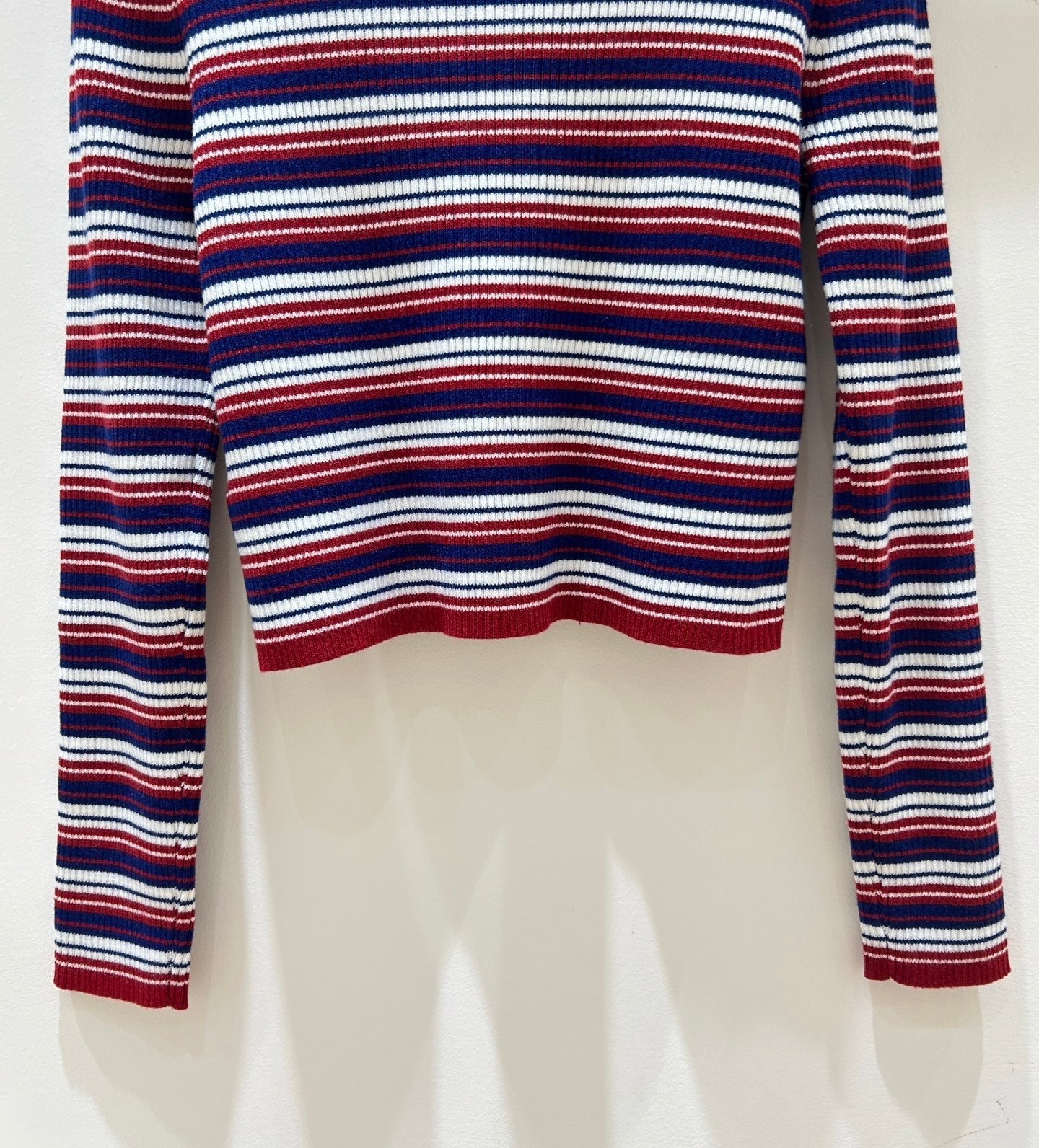 Celine 25 Striped Sweater Red Blue White Wool 308020