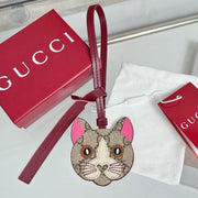 Gucci  Etoupe Red Cat Bag Charm
