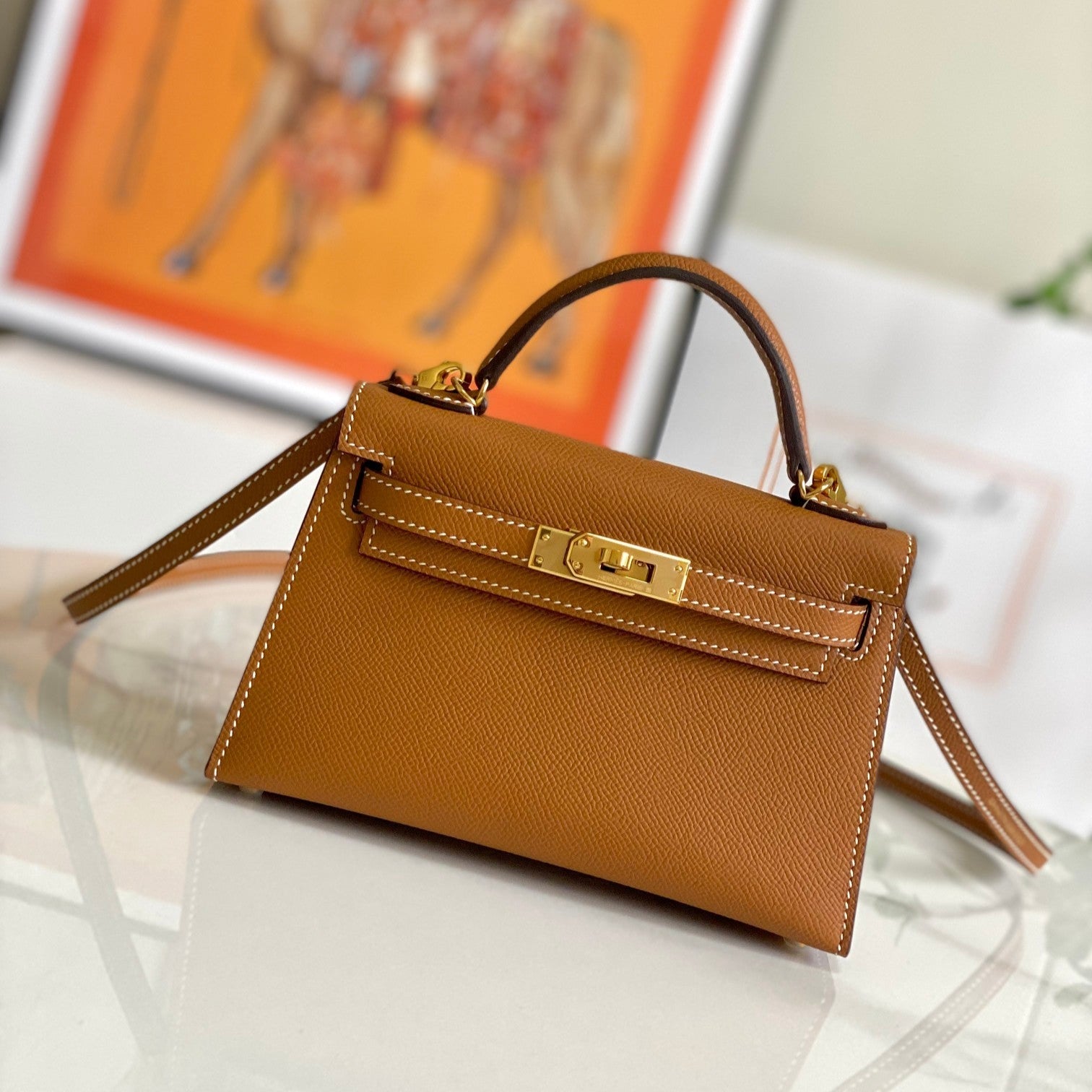 HM Mini Kelly 19cm Epsom Gold Hardware
