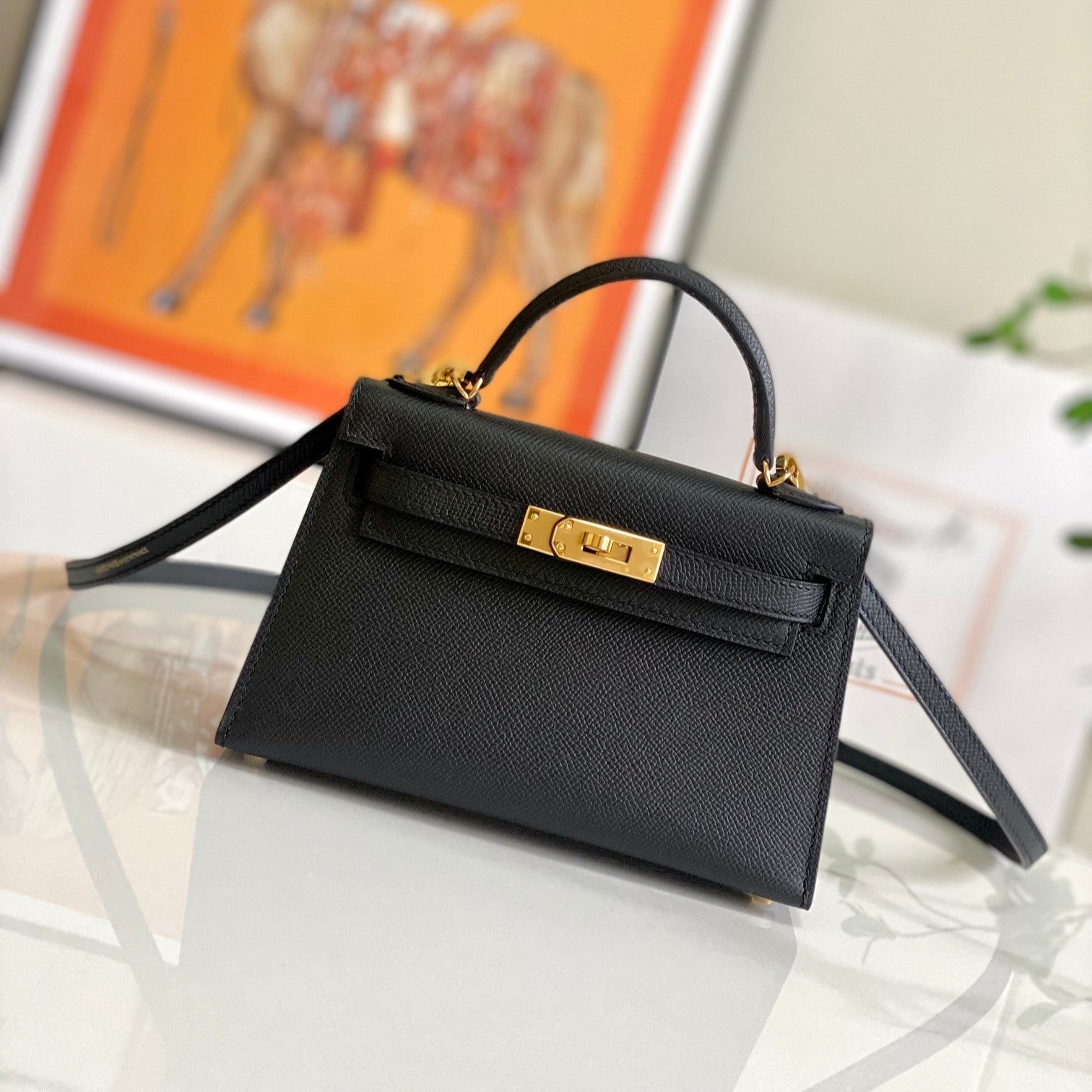 HM Mini Kelly 19cm Epsom Gold Hardware