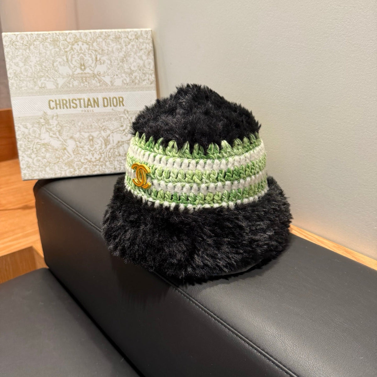 Chanel 2026 Chunky Bucket Hat Knit Wool  550205