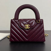 Chanel 2026 Kelly Bag 19cm Burgundy Lambskin