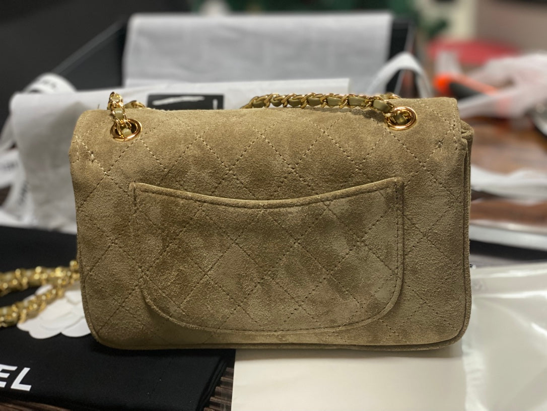 Chanel 2026 Flap Bag 20cm Suede Leather