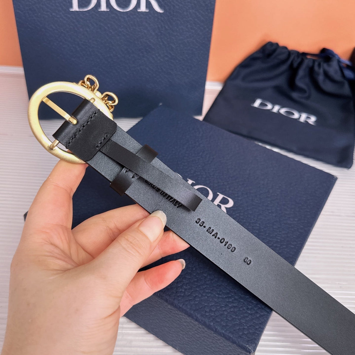 Dior 2026 Médaillon Belt 30mm Cowhide