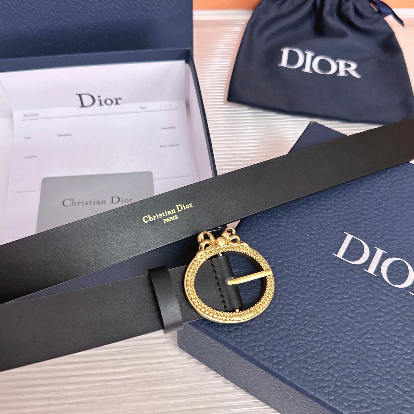 Dior 2026 Médaillon Belt 30mm Cowhide
