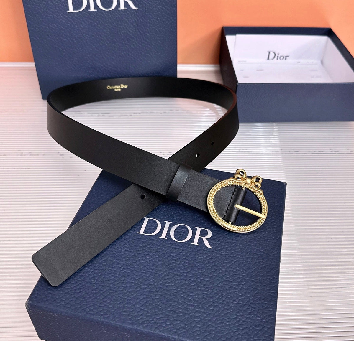 Dior 2026 Médaillon Belt 30mm Cowhide
