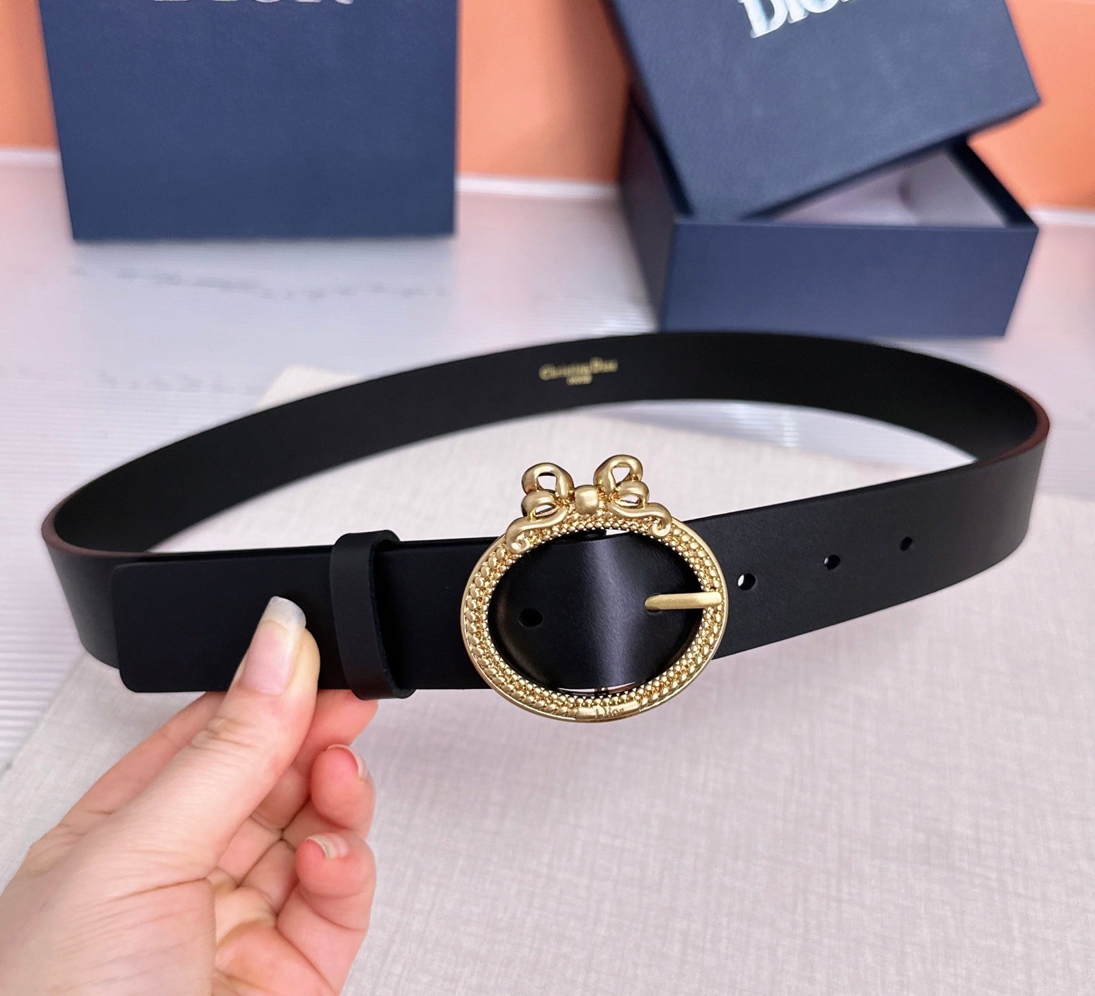 Dior 2026 Médaillon Belt 30mm Cowhide
