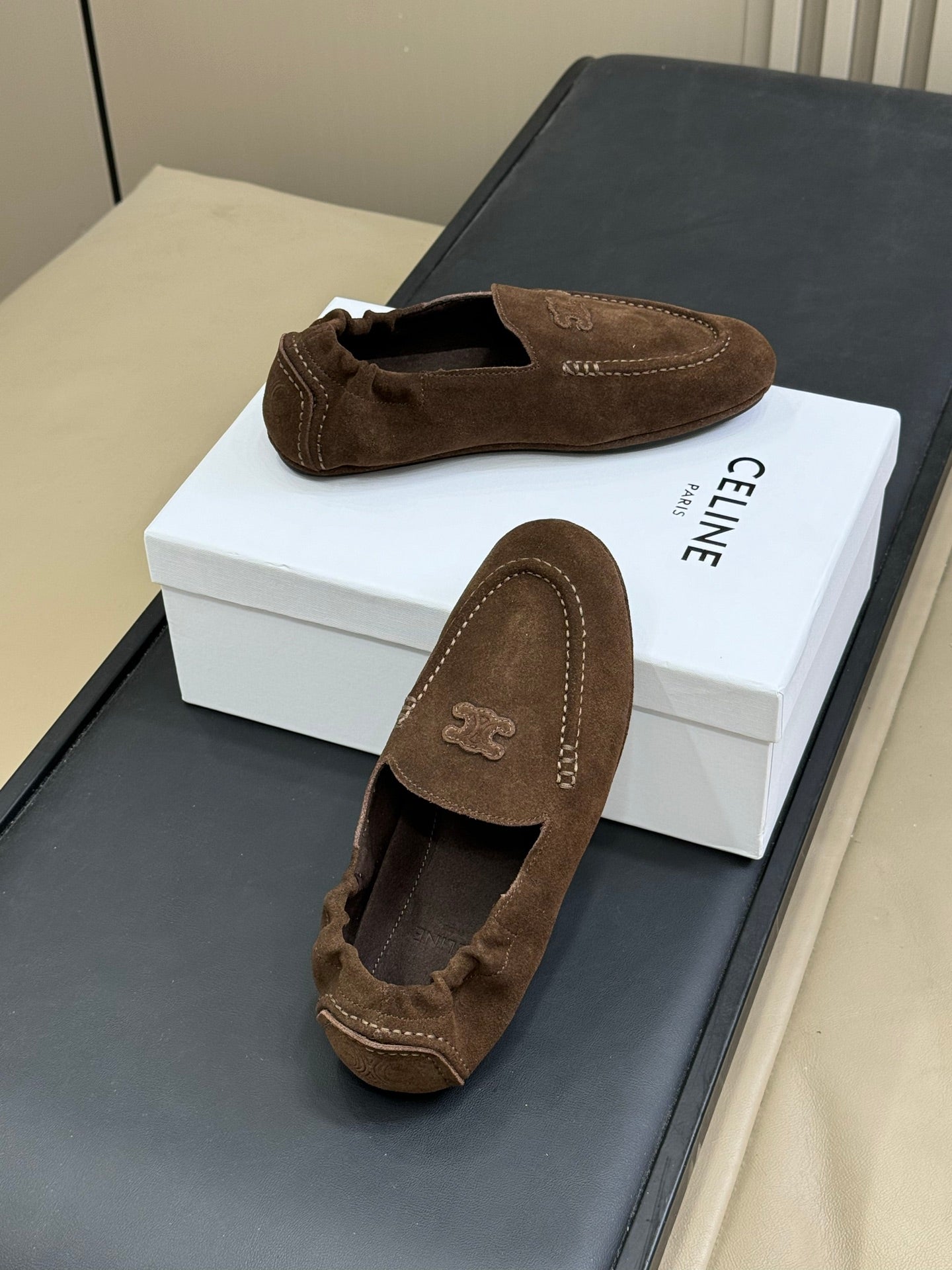 Celine 2026 Adam Loafer Brown Suede 467649