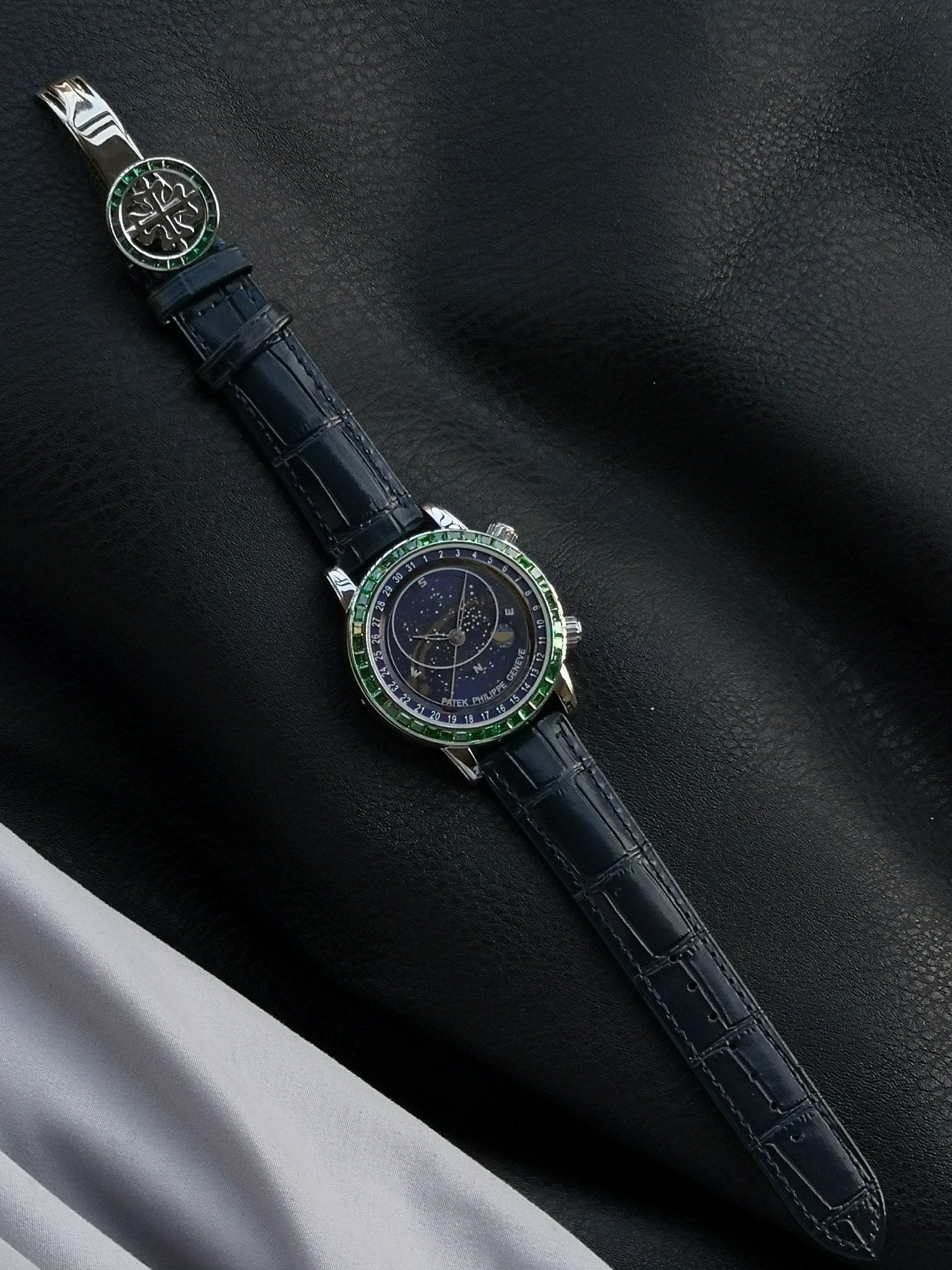 Patek Philippe Celestial Grand Complication 44mm Green Gemstones Blue Dial