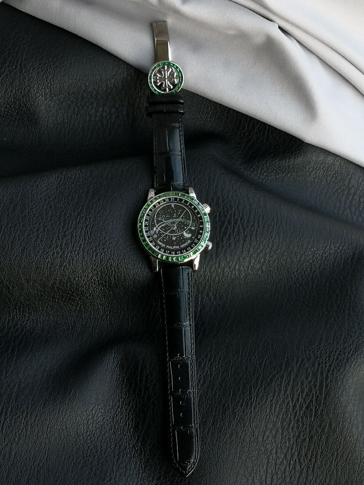 Patek Philippe Celestial Grand Complication 44mm Green Gemstones Black Dial