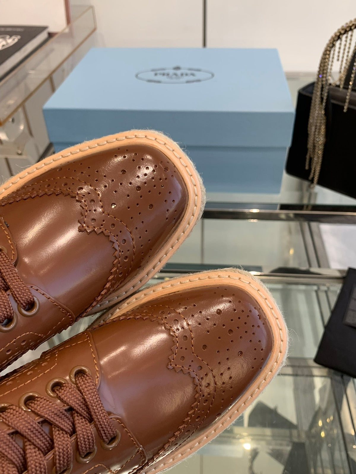 Prada 2026 Spazzolato Platform Loafers 60mm Leather 177126