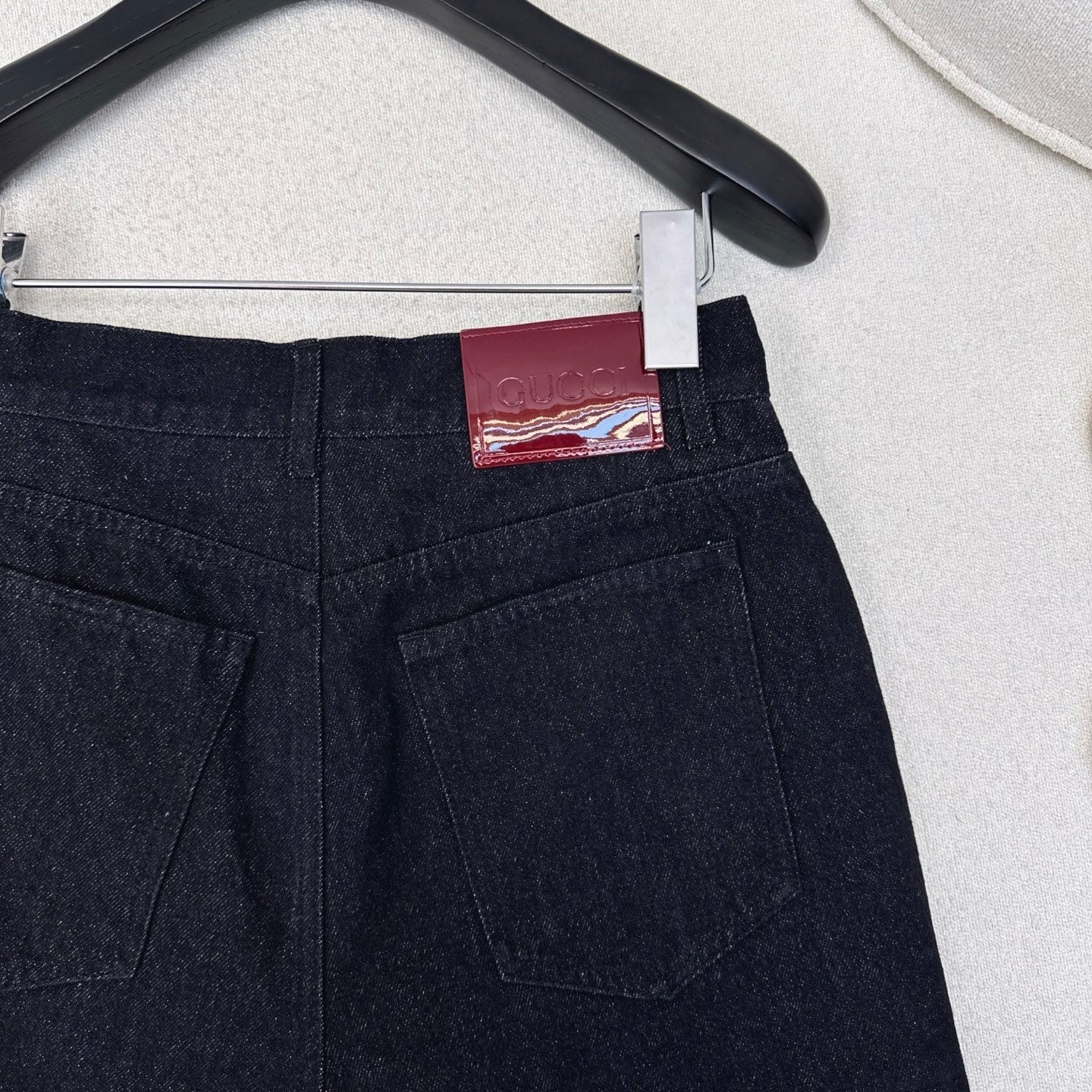 Gucci 25 Denim Short Dark Blue Cotton 596440