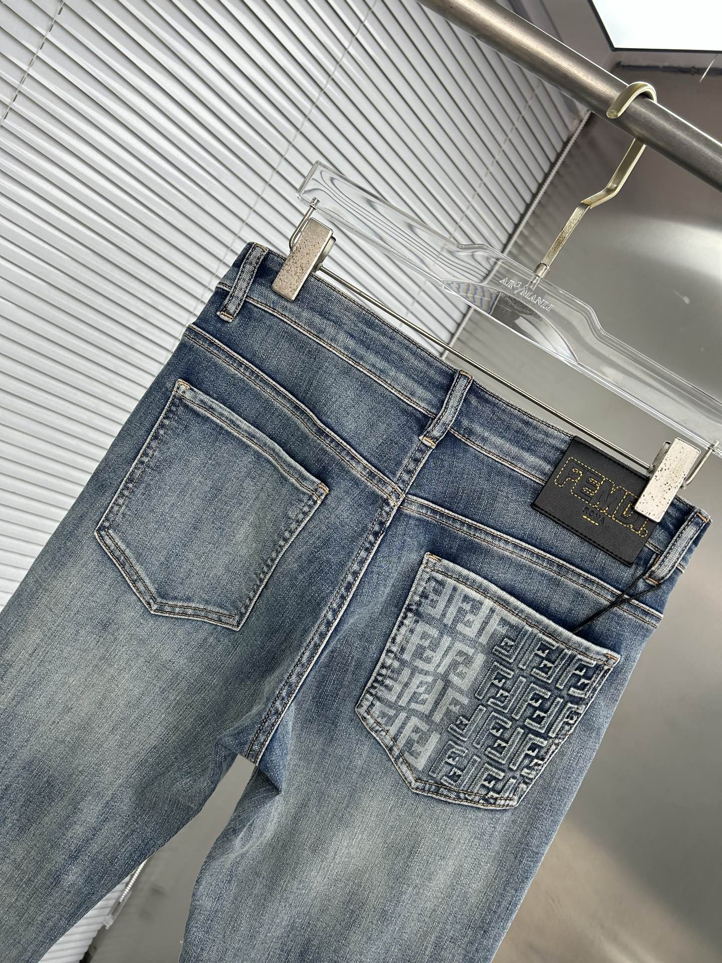 Fendi 2026 Men's Jeans Blue Denim 802289