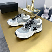CC 2026 Casual Sneakers Gray White Canvas Suede 668064