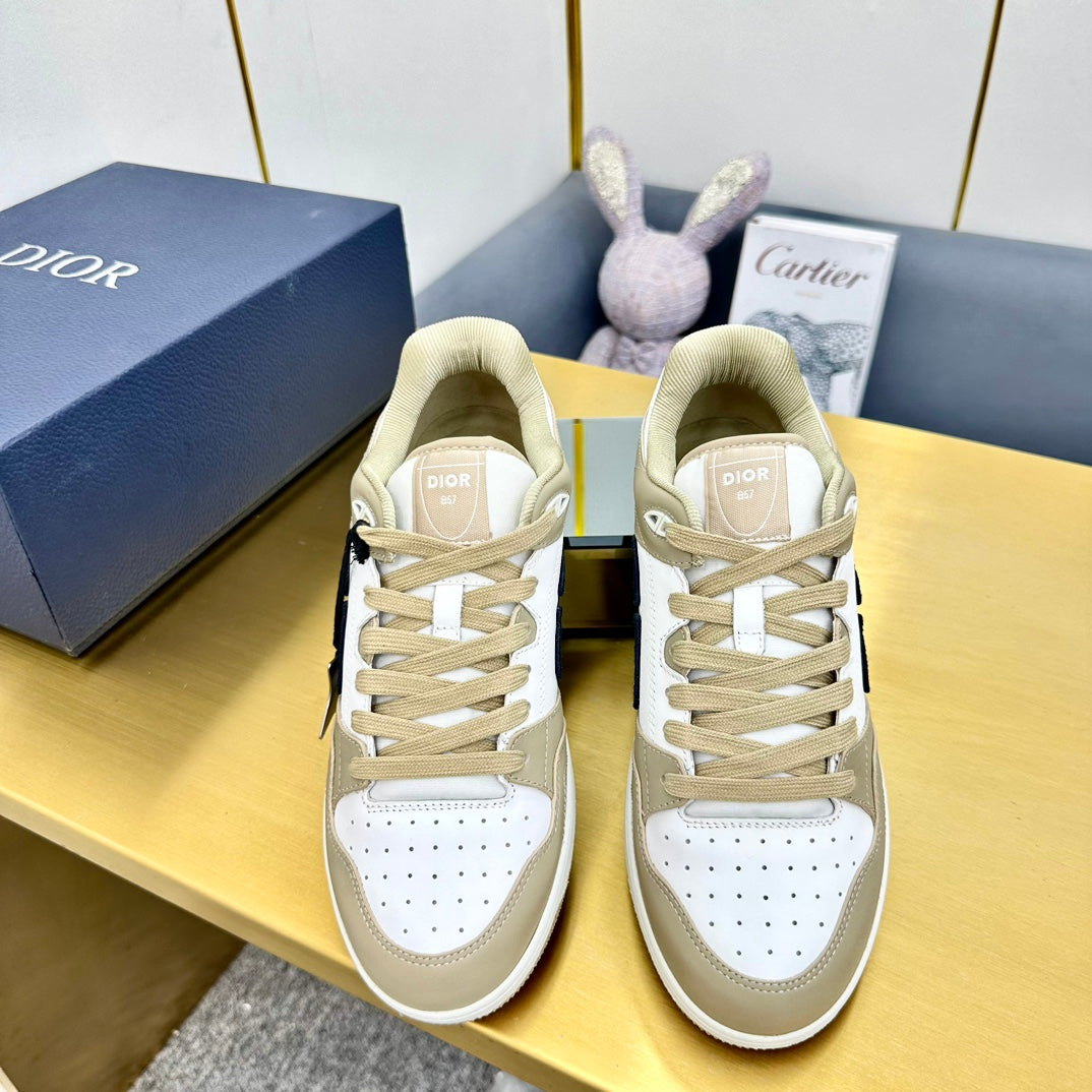 CD B57 Mid-Top Sneaker In Light Moss Brown Calfskin 993847