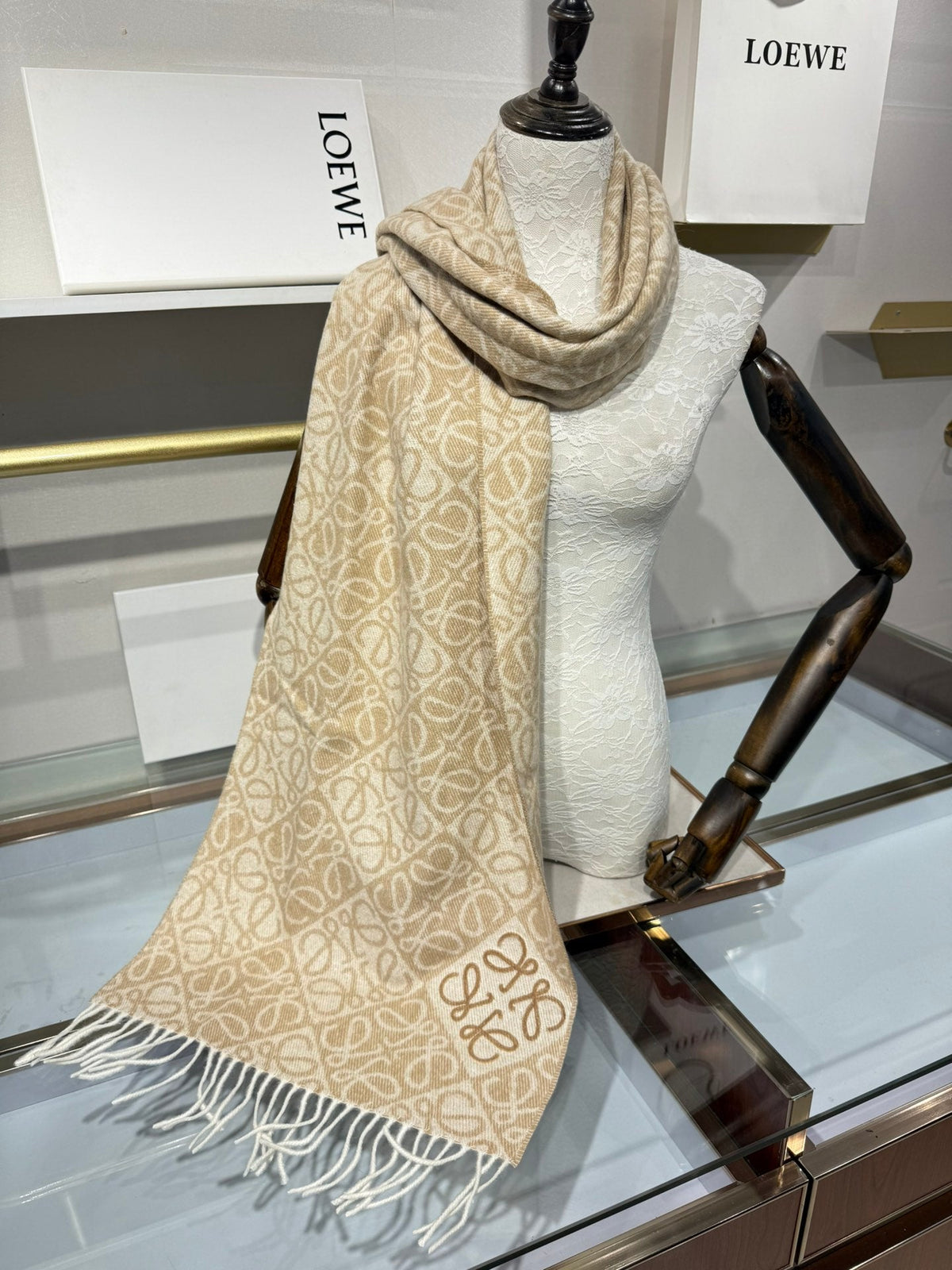Loewe 2026 Anagram Scarf 180cm Wool And Cashmere 200658