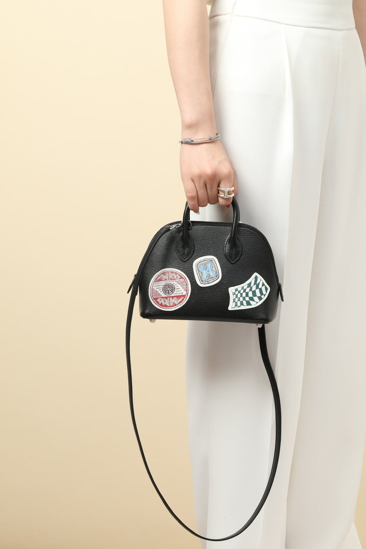 High-end Hermes 2026 Bolide Mini Pique-Colle Bag 18cm Goatskin