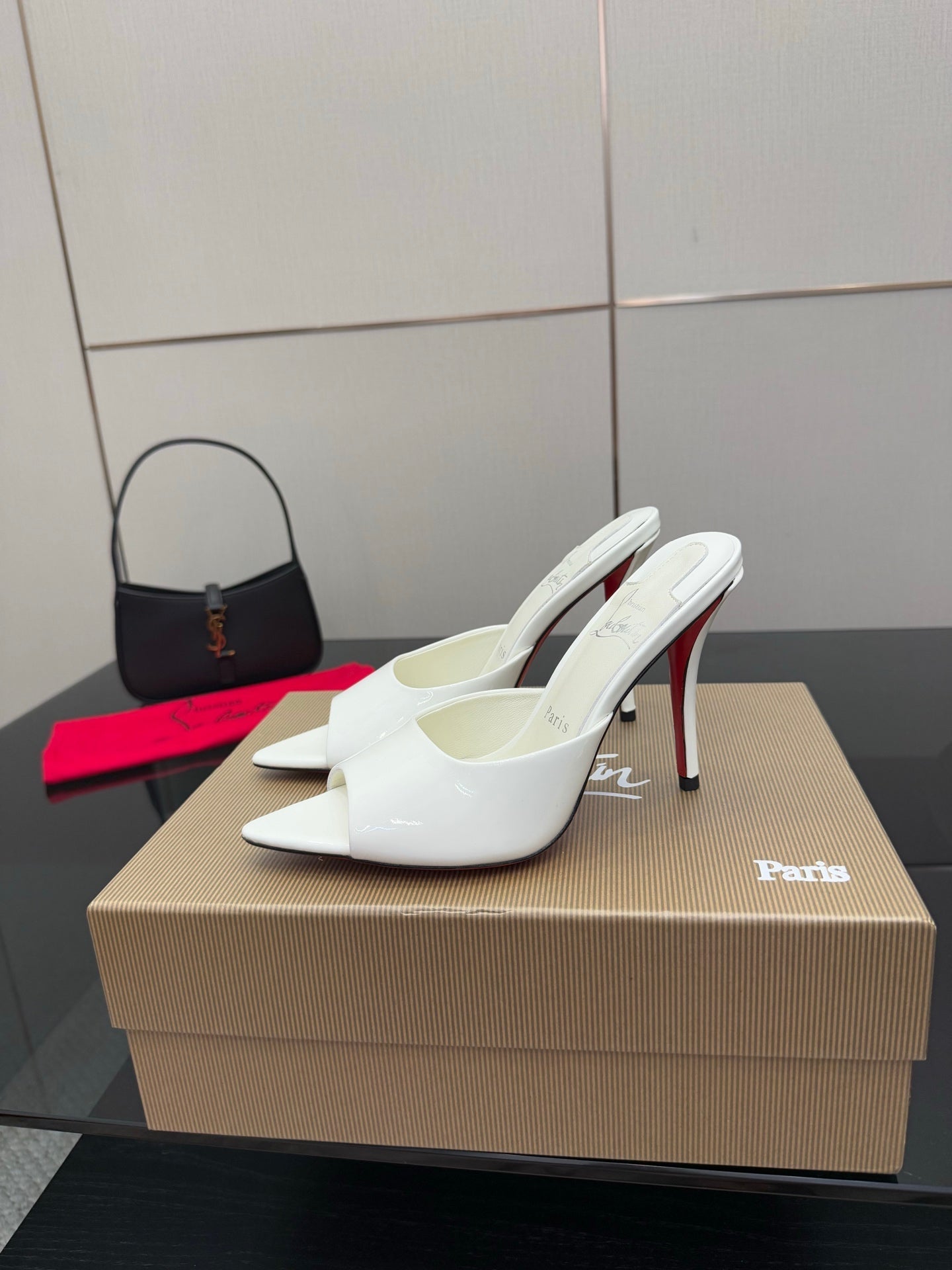 CL 26SS High Heel Sandals 100 White Patent Leather 532171