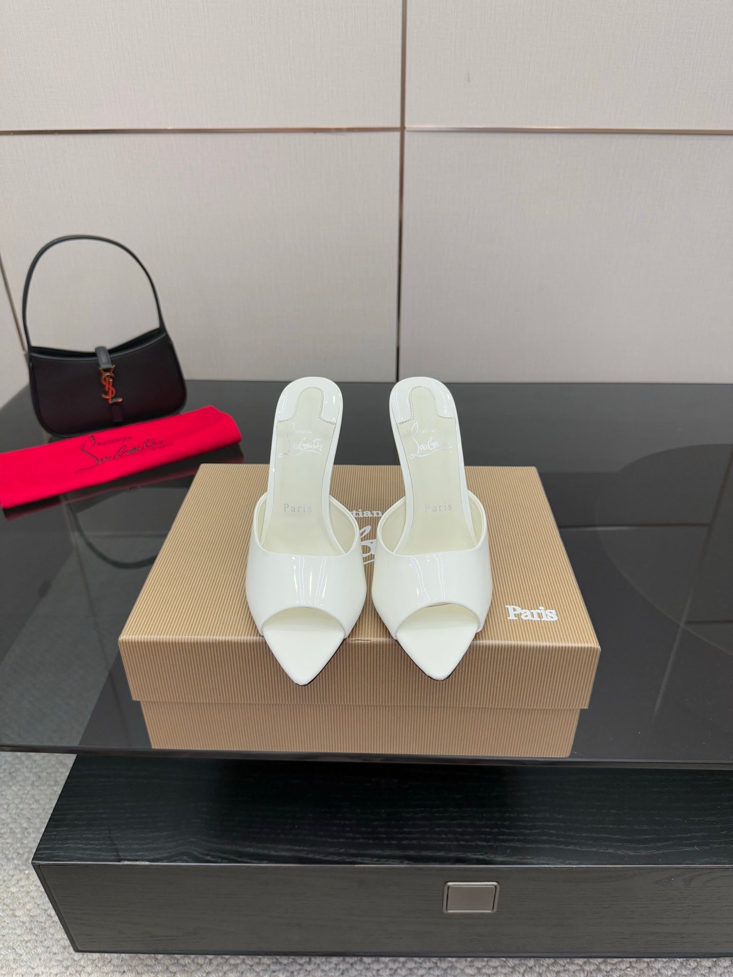 CL 26SS High Heel Sandals 100 White Patent Leather 532171