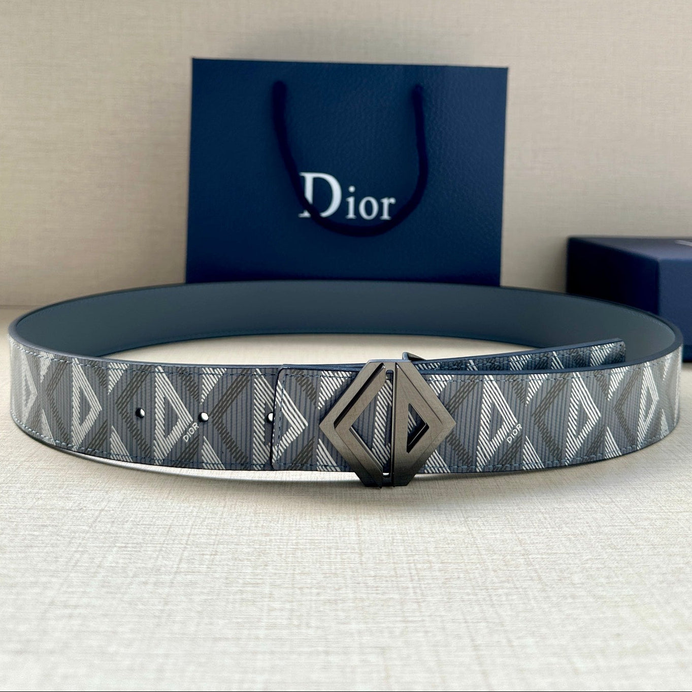 Dior 2026 CD Diamond Reversible Belt 40mm Leather