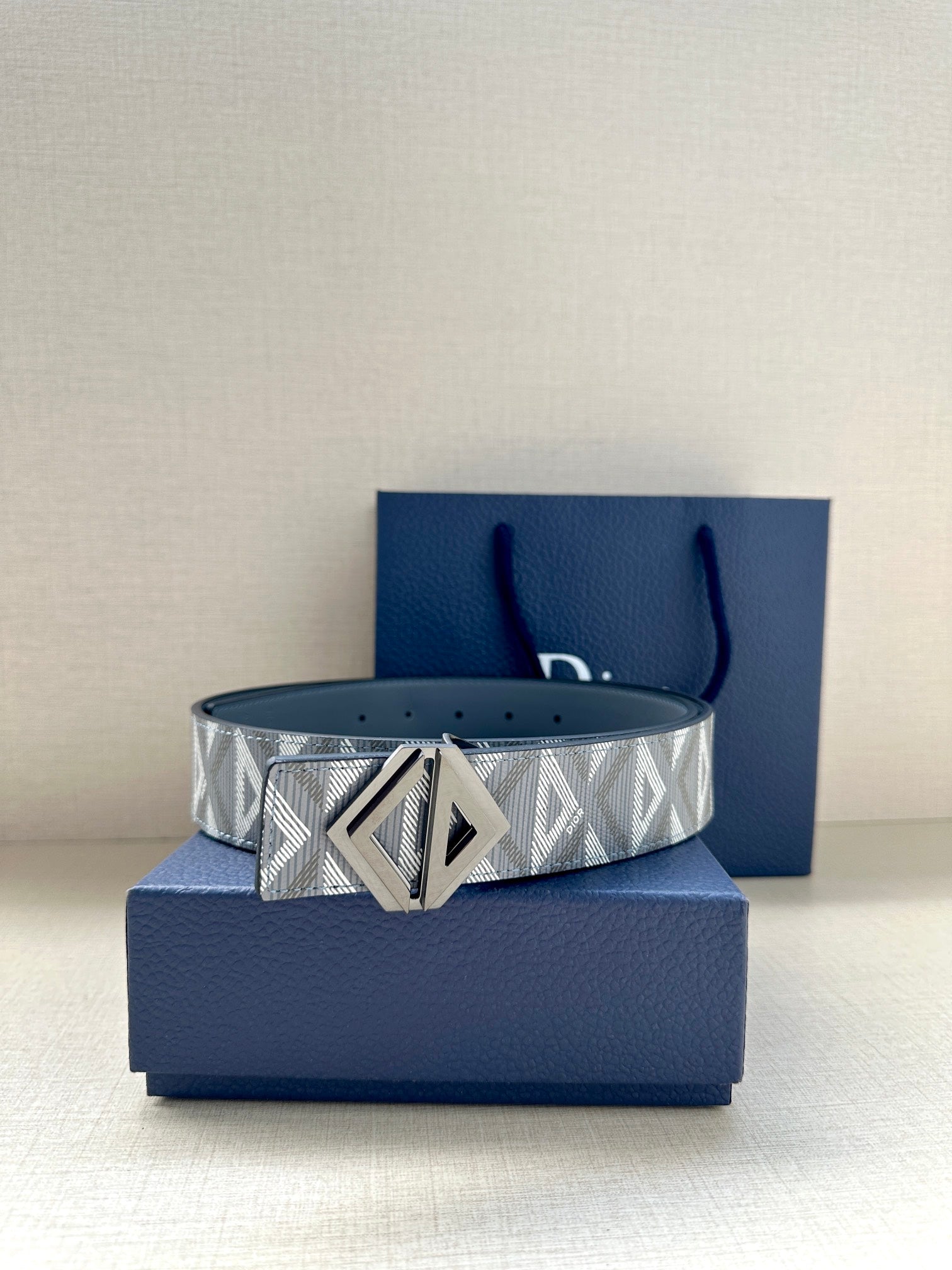 Dior 2026 CD Diamond Reversible Belt 40mm Leather