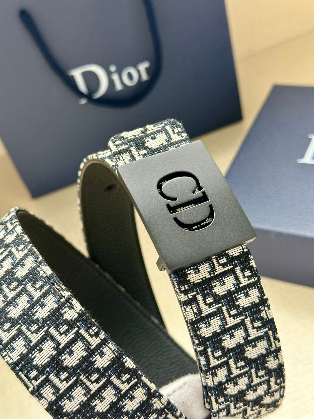 Dior 2026 Oblique Reversible Belt 35mm Canvas Leather