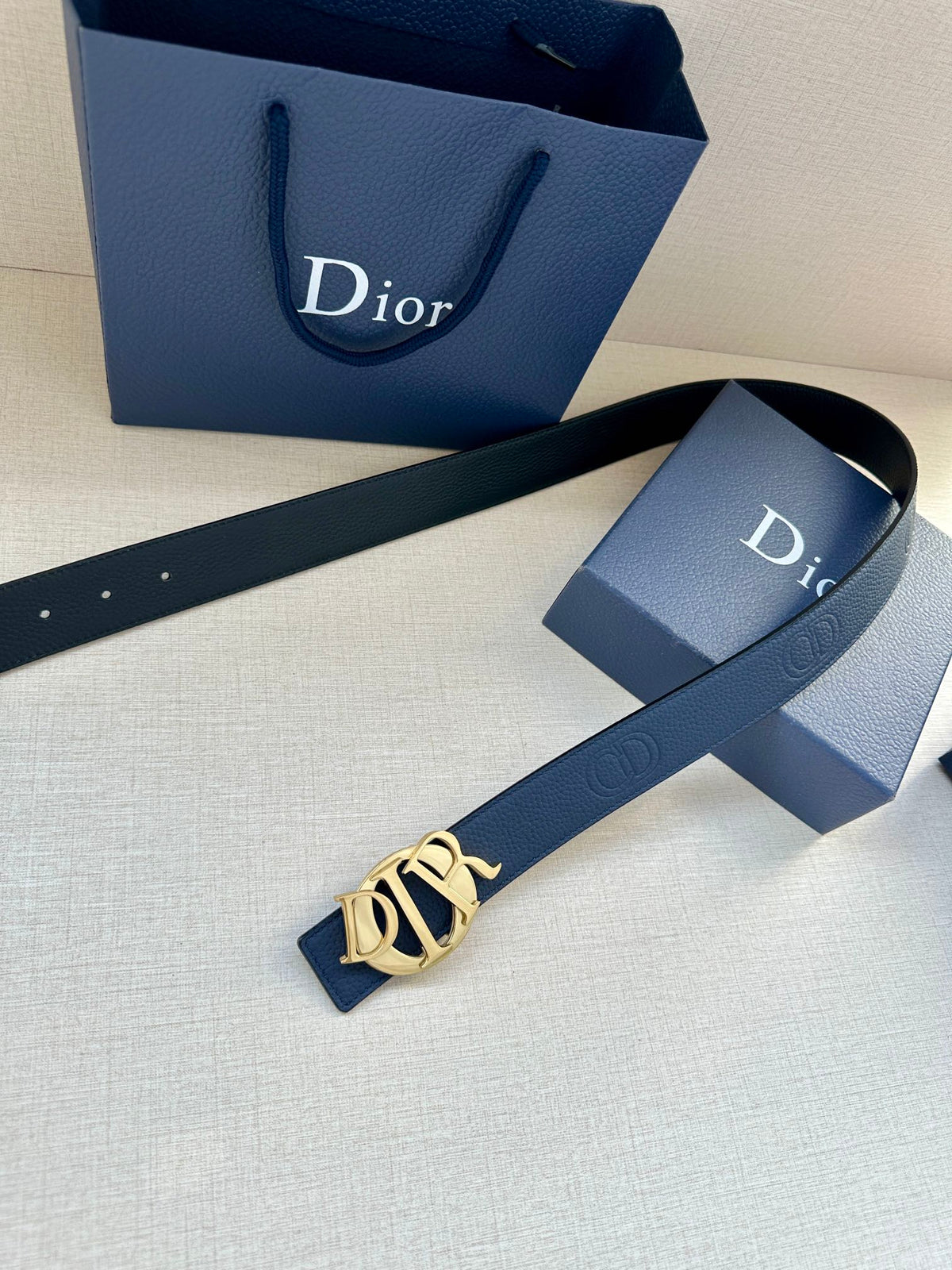 Dior 2026 Icon CD Buckle Belt 35mm Cowhide