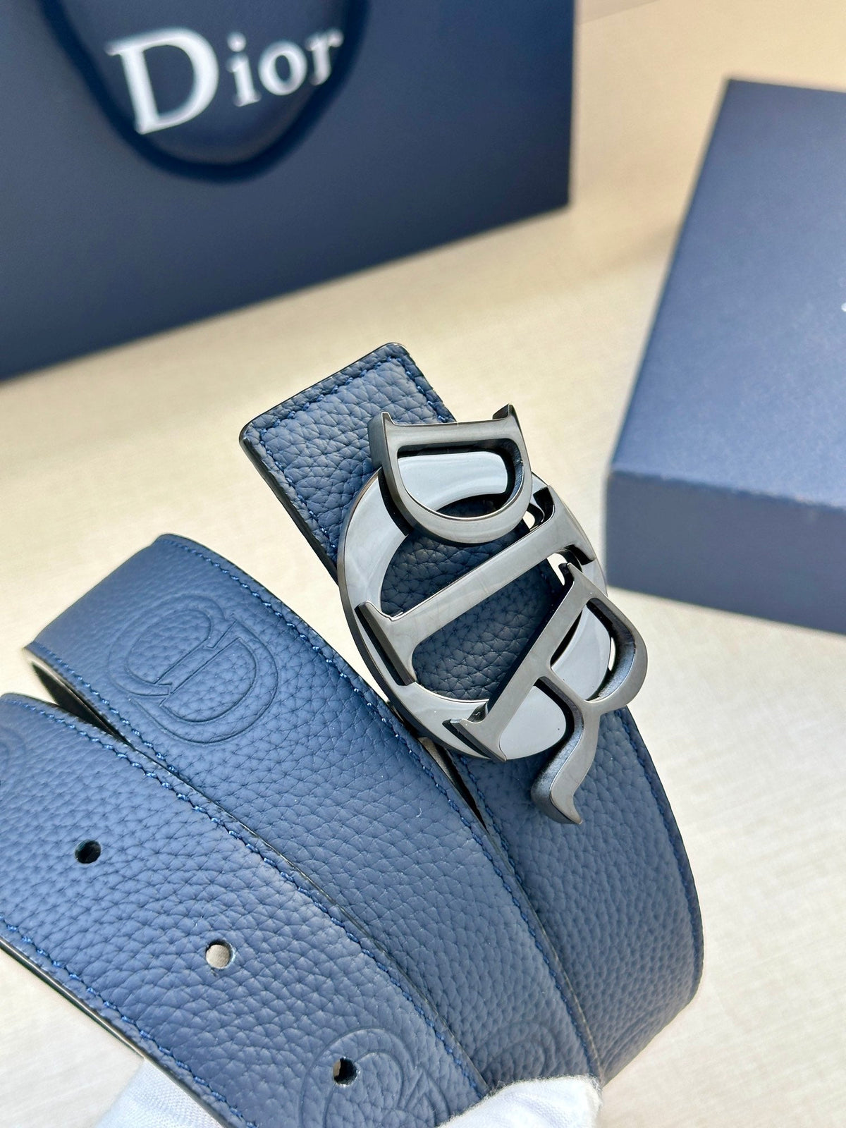 Dior 2026 Icon CD Buckle Belt 35mm Cowhide