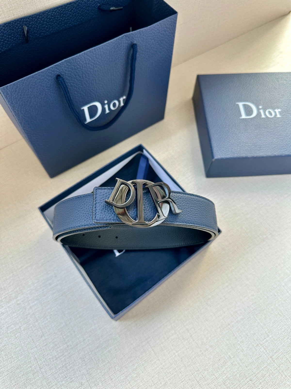 Dior 2026 Icon CD Buckle Belt 35mm Cowhide