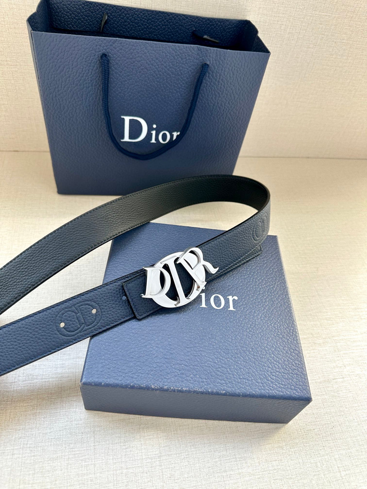 Dior 2026 Icon CD Buckle Belt 35mm Cowhide