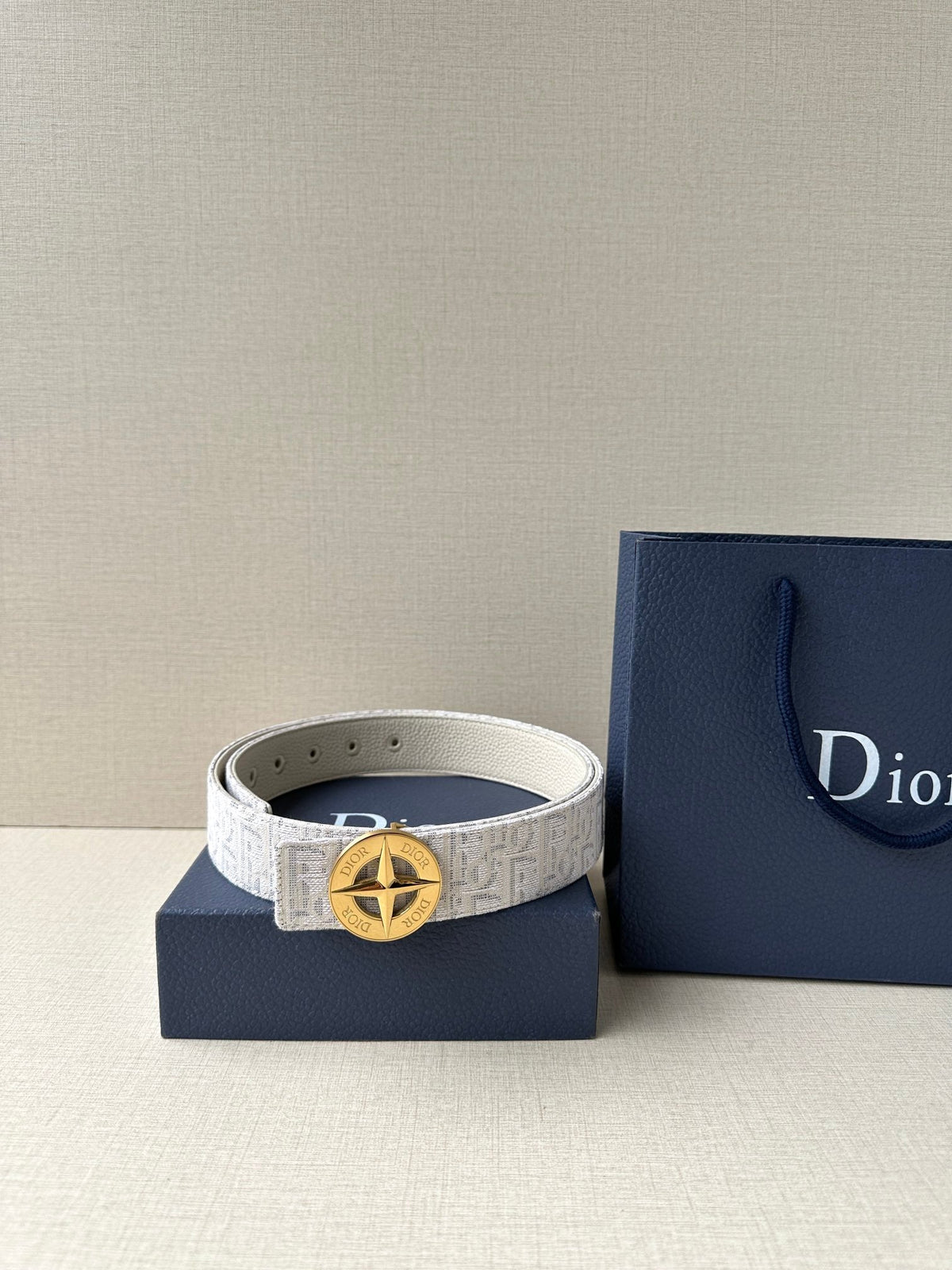 Dior 2026 Stone Island Oblique Belt 35mm Canvas Leather