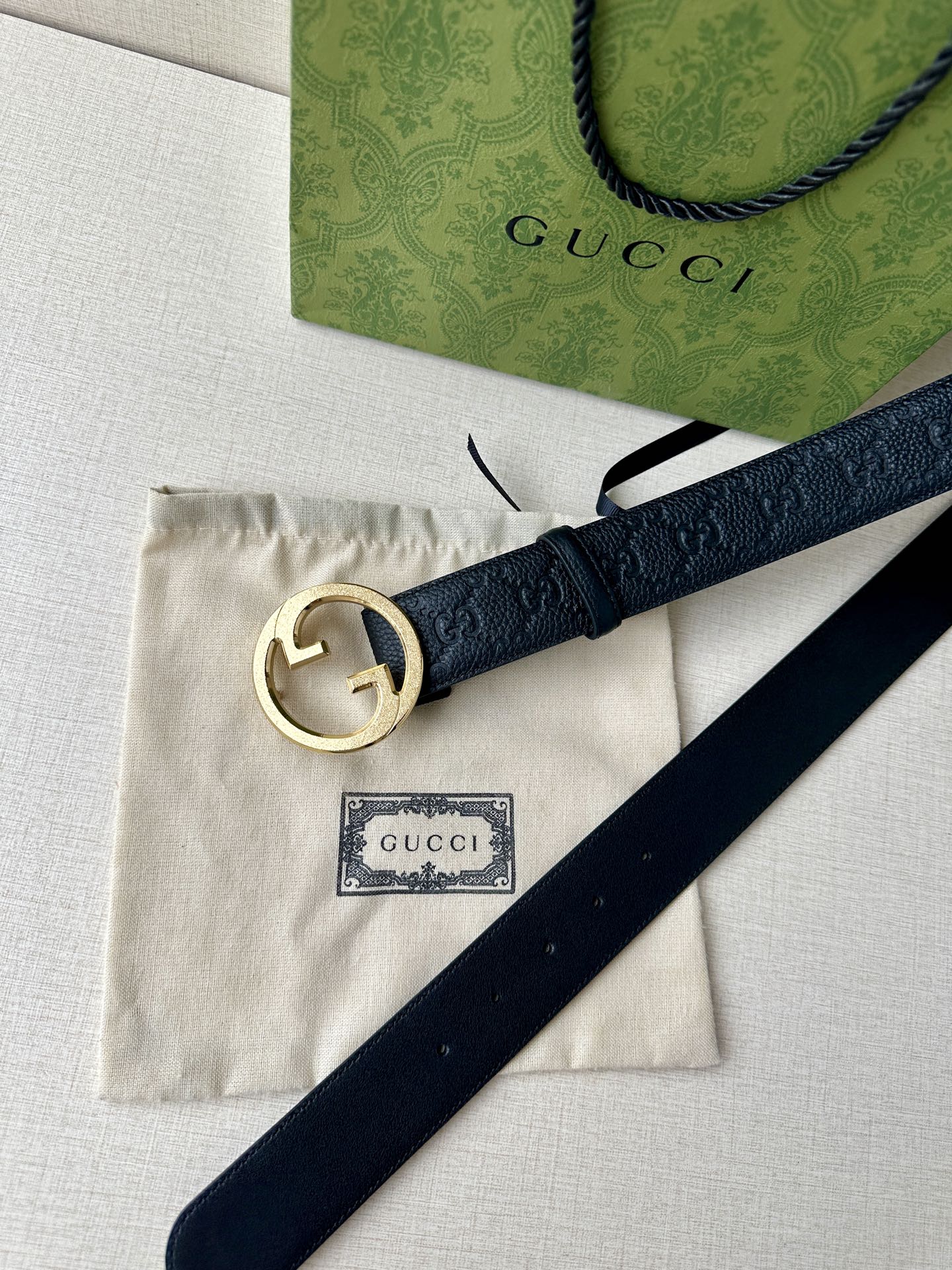 Gucci 2026 Embossed GG Belt 40mm Calfskin