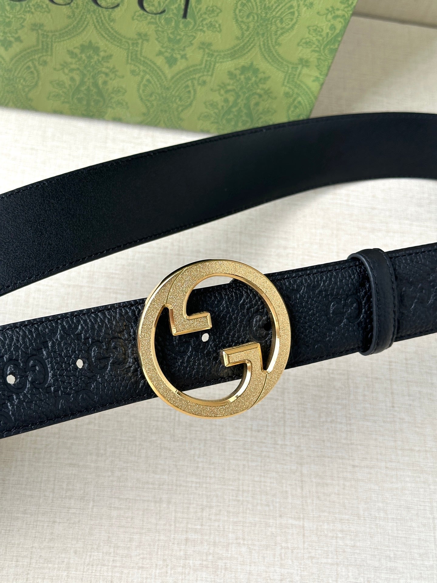 Gucci 2026 Embossed GG Belt 40mm Calfskin
