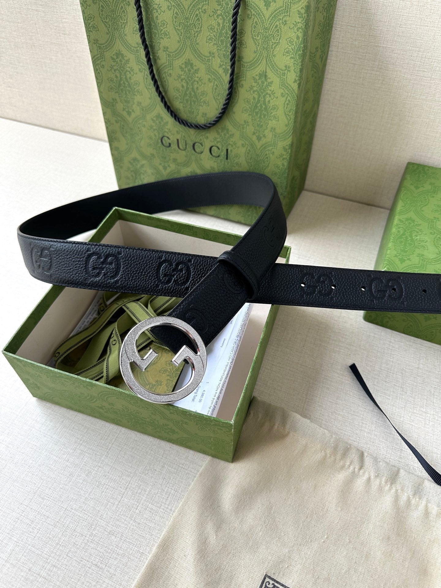Gucci 2026 Blondie Wide Belt 40mm Calfskin