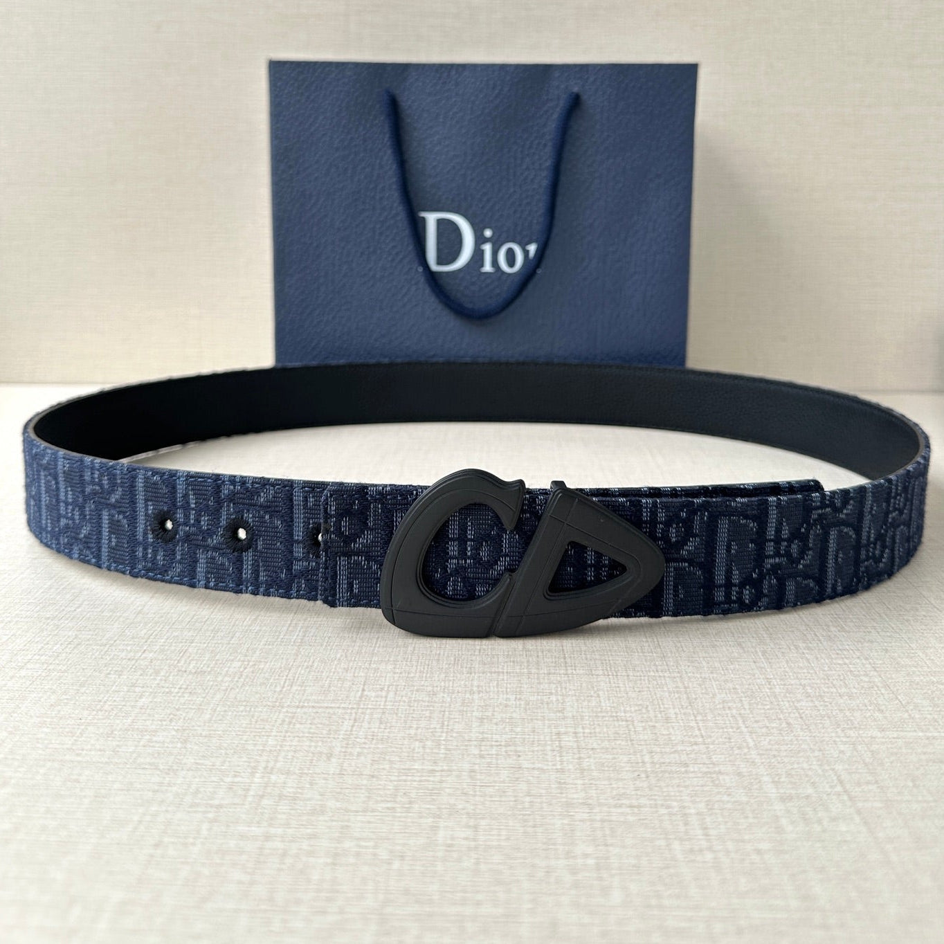 Dior 2026 30 Montaigne Reversible Belt 35mm Canvas