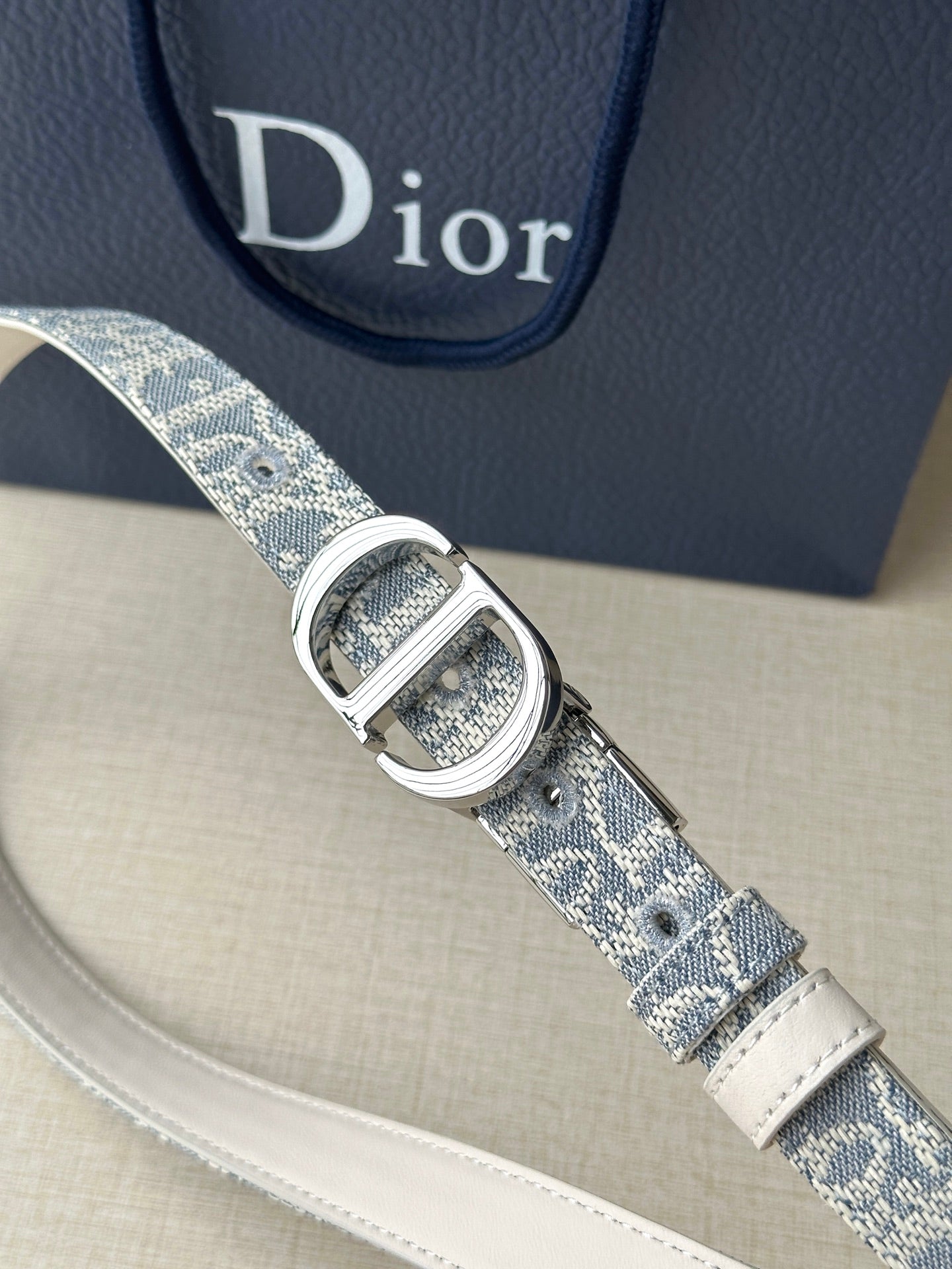 Dior 2026 30 Montaigne Reversible Belt 20mm Canvas
